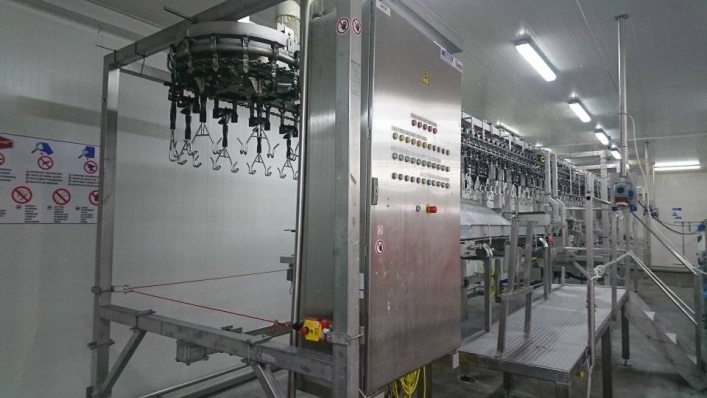 Chicken factory machinery