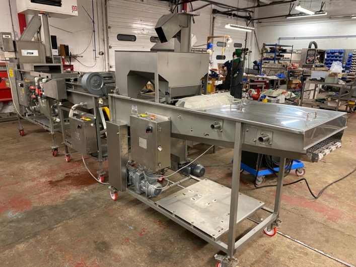 Forming and frying machinery in our workshop at Boyd International